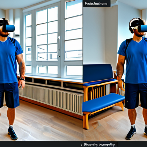 Here are two high-quality image prompts for Stable Diffusion XL based on the provided text about VR-assisted rehabilitation: