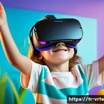 Home 21 VR을 이용한 신체 재활 프로그램 - **Prompt 1: Gamified Rehabilitation for a Child**
A vibrant, high-definition image featuring a c...